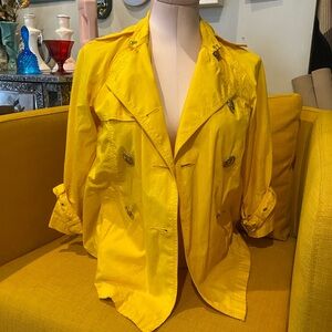 Yellow Double-Breasted Women's Jacket